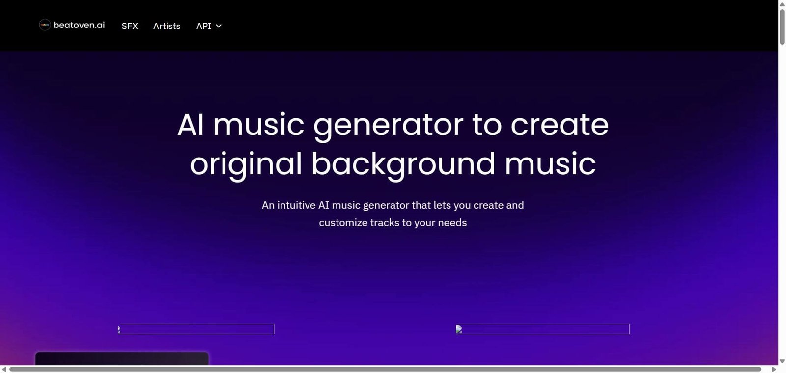 Beatoven AI Webpage