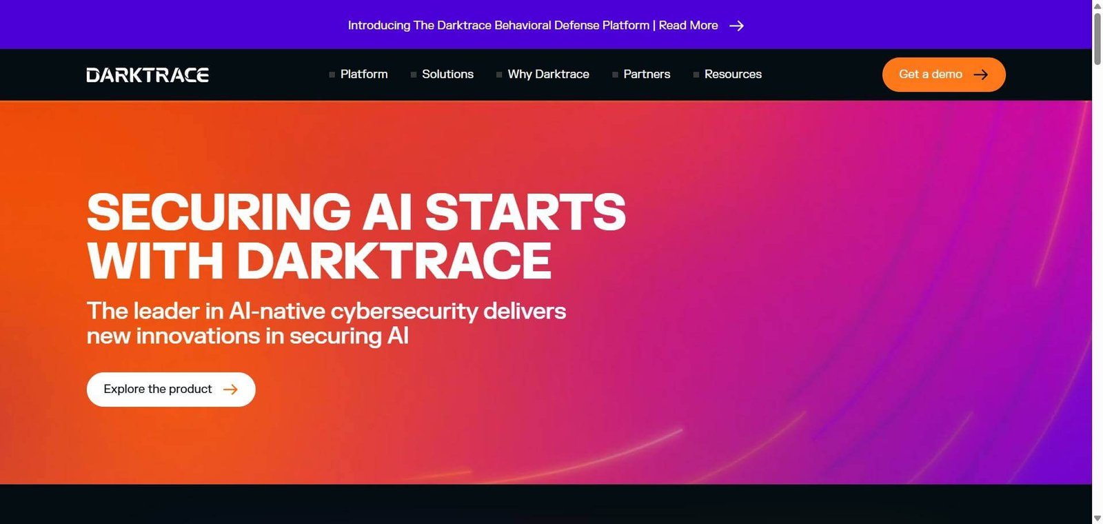 Darktrace Webpage