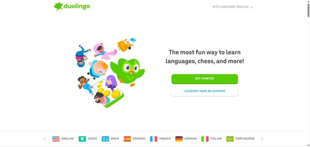 Duolingo Webpage