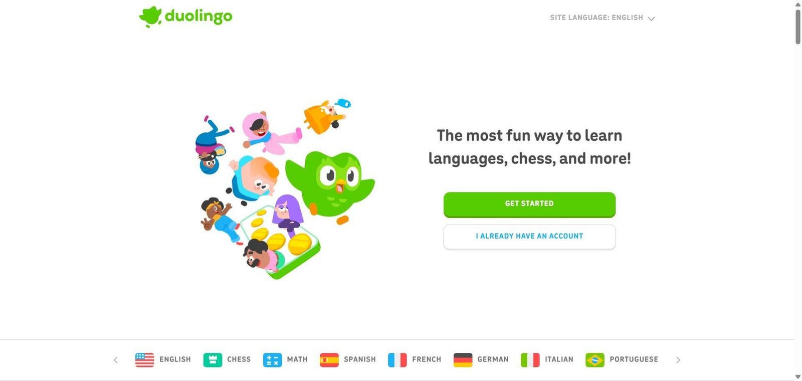 Duolingo Webpage