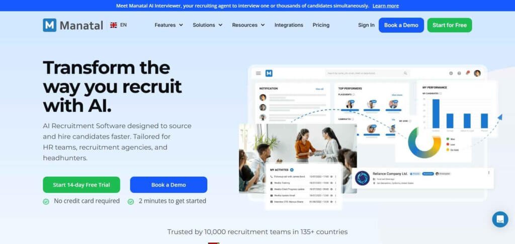 Manatal Webpage