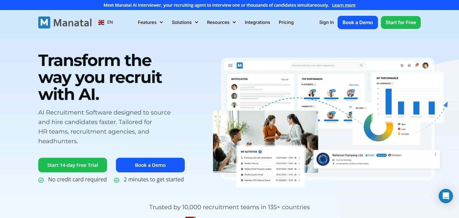 Manatal Webpage
