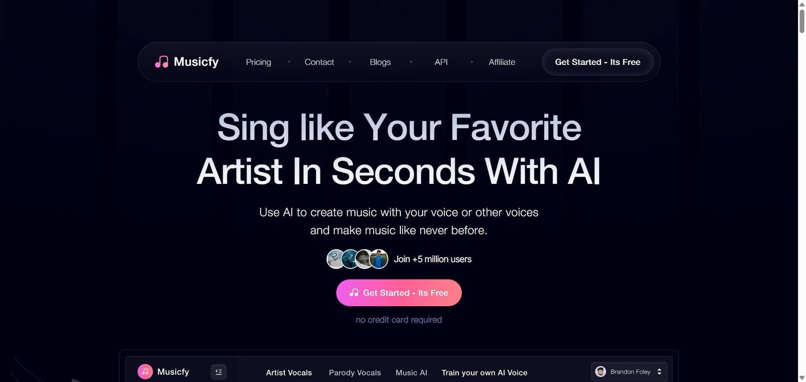 Musicfy Webpage