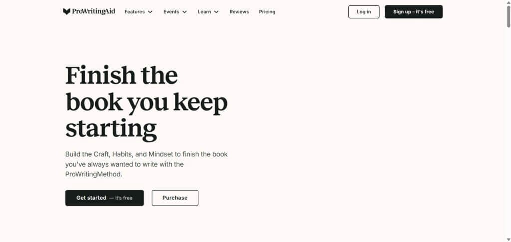 ProWritingAid Webpage
