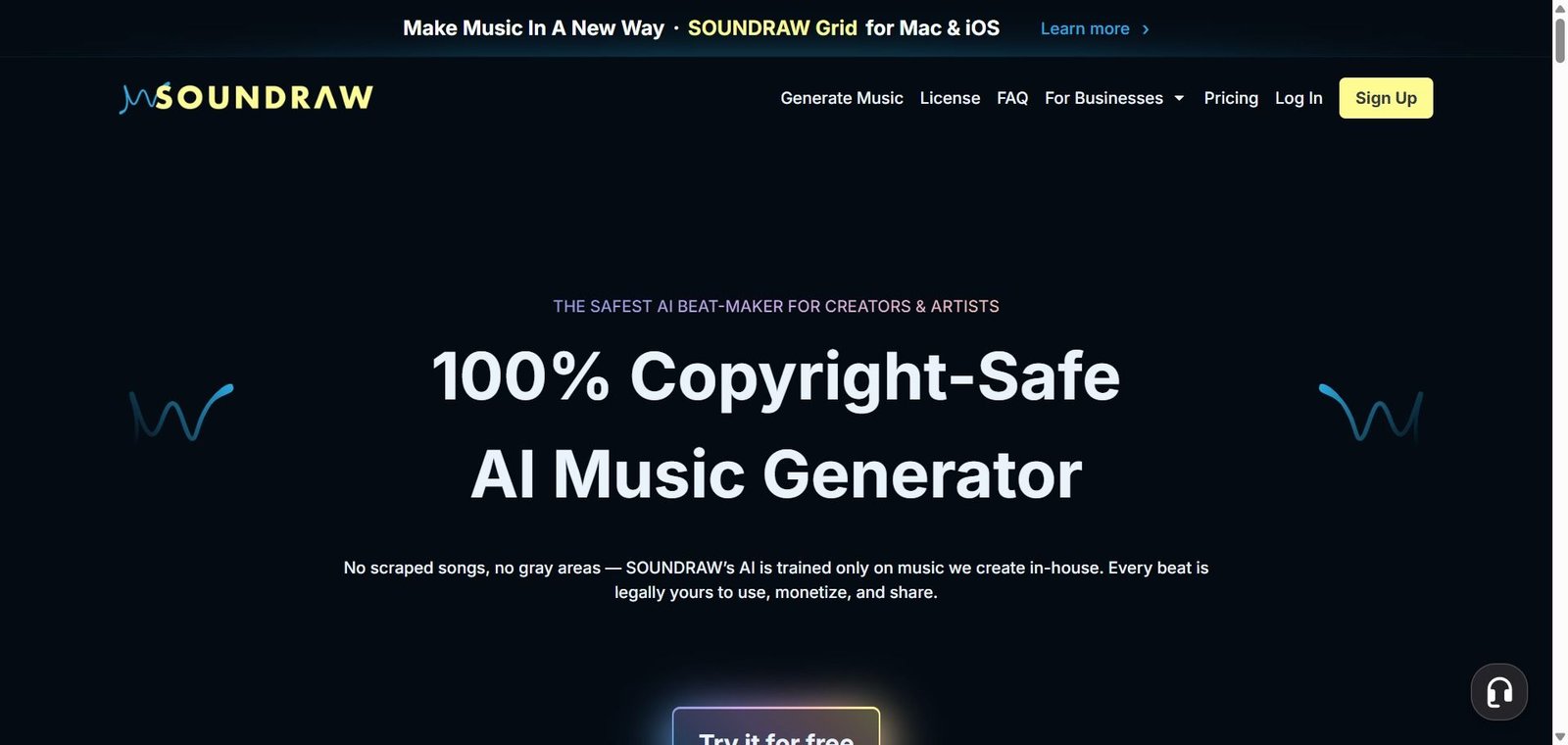 Soundraw Webpage