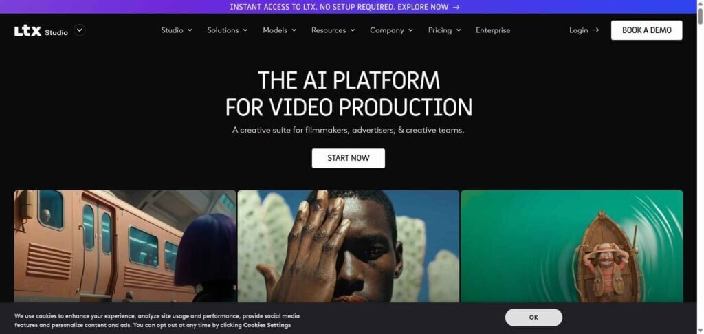 LTX Studio Webpage
