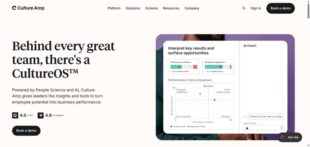 Culture Amp Webpage