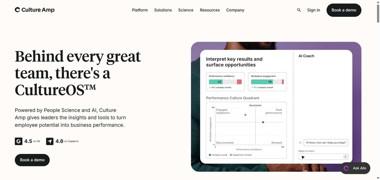 Culture Amp Webpage