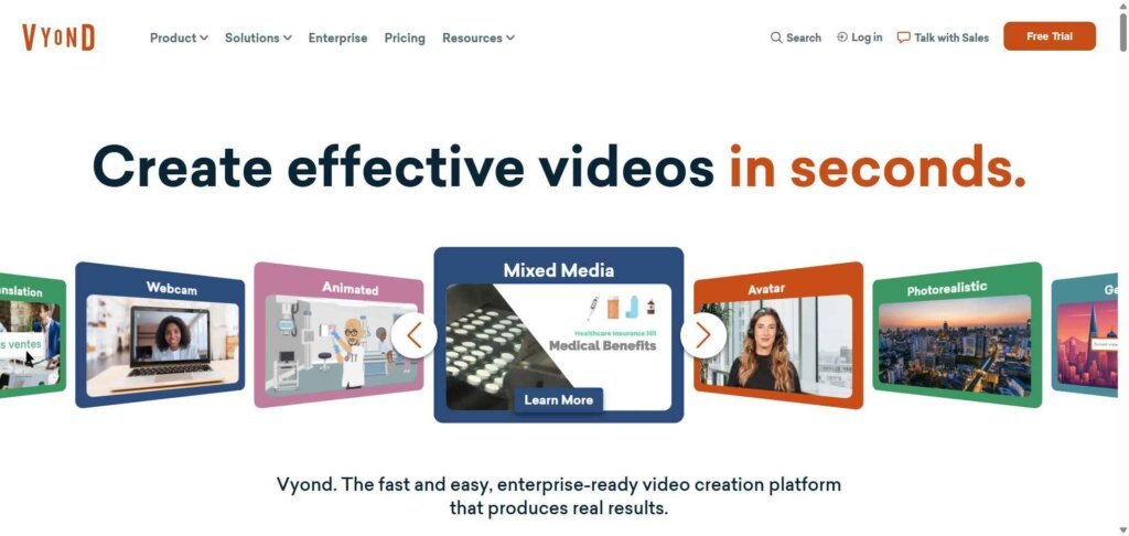 Vyond Webpage