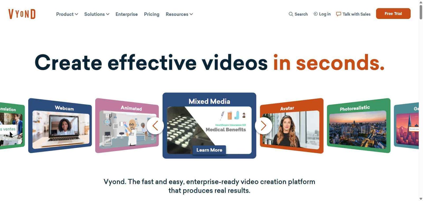 Vyond Webpage