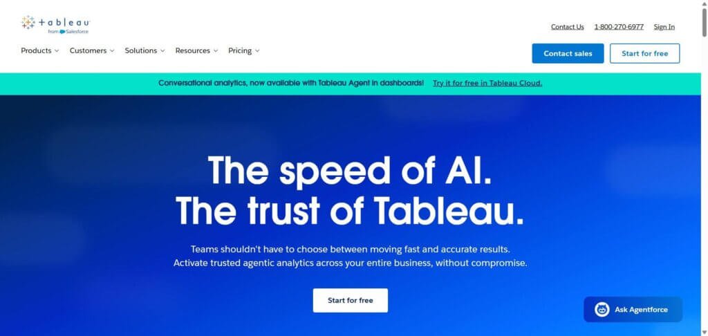 Tableau Webpage