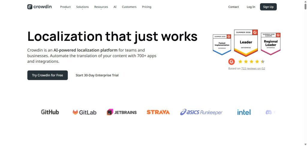 Crowdin Webpage