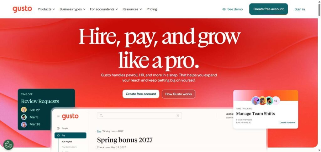 Gusto Webpage